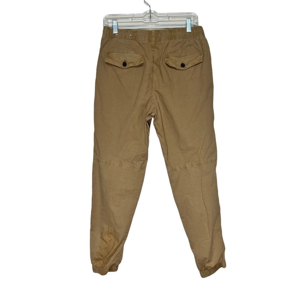 Joggers American Eagle Next Level Flex Khaki/Tan Elastic Waist Cuffs Small - Picture 2 of 8